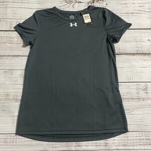 New Under Armour UA Tech Team Short Sleeve Gray‎ Women's Size Small